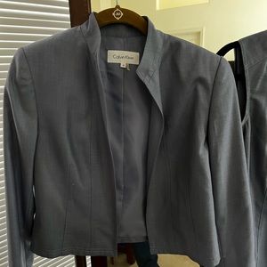Calvin Klein lined Business dress suit, in EUC, Size 4, waist ~26, periwinkle